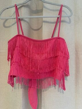 Altar'd State Hot Pink Fringe Cami